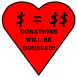 Double Donations Heart