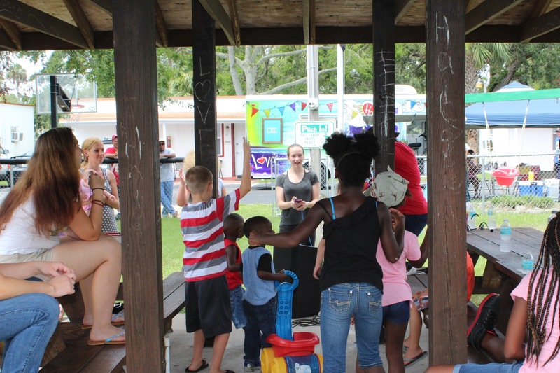 Calvary Christian Center's Daytona Dream Center team hosts a back-to-school picnic for homeless families with children at Family Renew Community's Holly Hill Residential Campus in August.